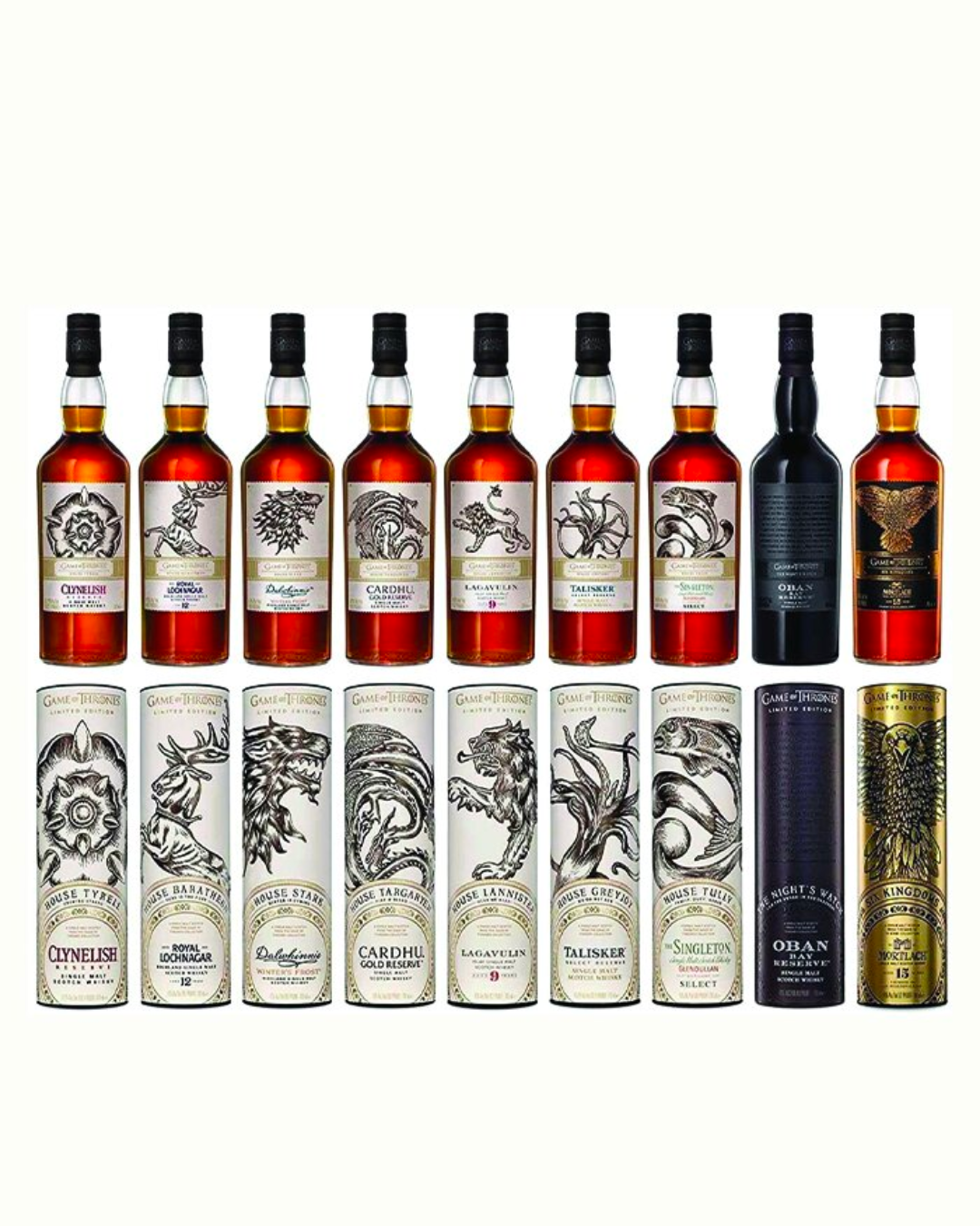 Game of Thrones Collection - 9 bottle set – The Whiskey Reserve
