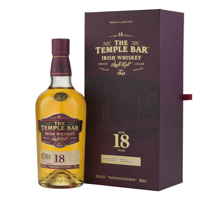 The Temple Bar Irish Whiskey - 18 Year Old Single Malt (70CL)