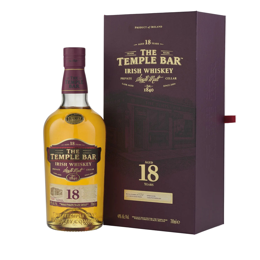 The Temple Bar Irish Whiskey - 18 Year Old Single Malt (70CL